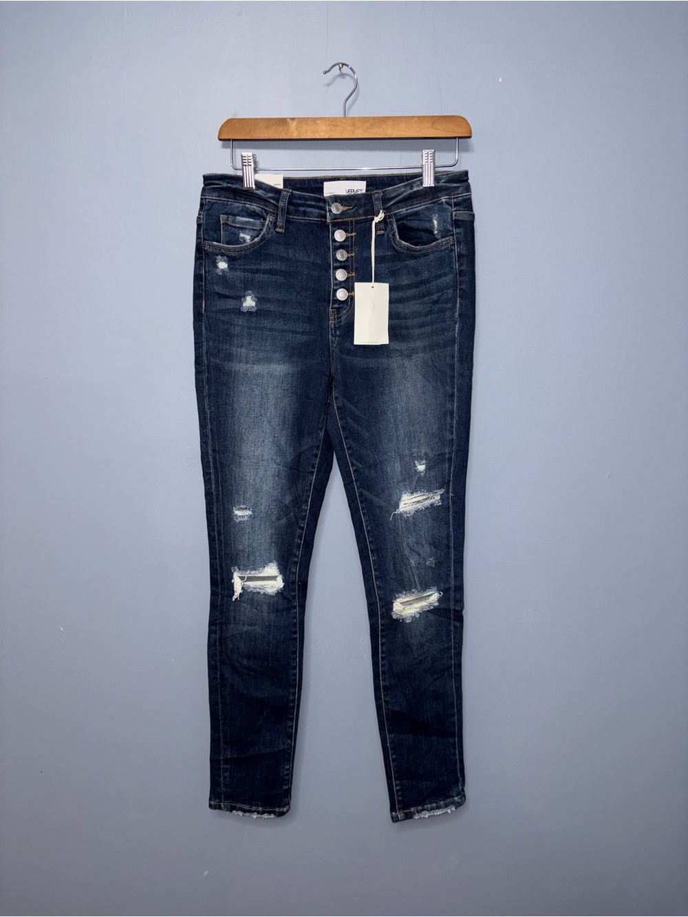 Vervet | Buttonfly Distressed Jeans NWT | Size 29